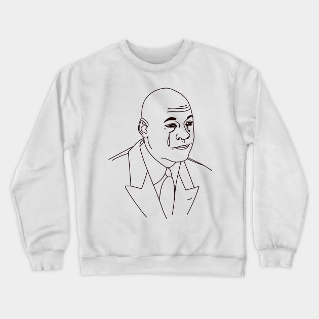 Crying Michael Jordan Meme Crewneck Sweatshirt by Meme Gifts